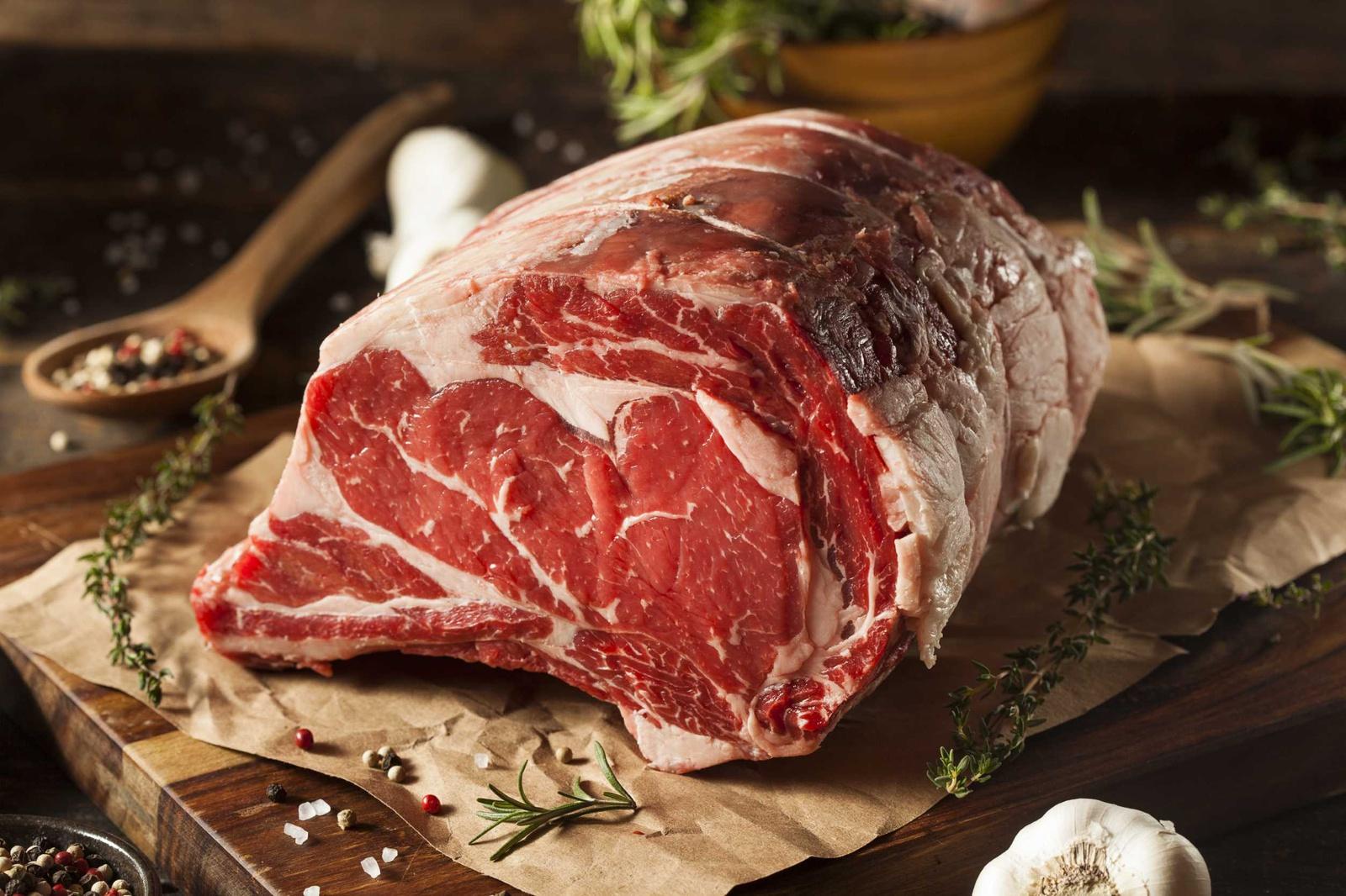 Glatt Kosher Prime Beef Standing Ribeye Roast - Bone In by Kosher Meat Store